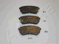Колодки тормозные задние дисковые к-кт для Hyundai i10 2007-2013 51-0K-004 Ashika