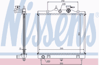 Радиатор, охлаждение двигателя 66654 Nissens