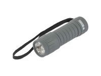 Фонарь светодиодный, серый корпус с мягким покрытием, 9 LED, 3хААА// Denzel 92612 Denzel