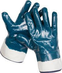 Прочные перчатки ЗУБР с нитриловым покрытием, масло-бензостойкие, износостойкие, XL(10), HARD, ПРОФЕ 11270xl Зубр