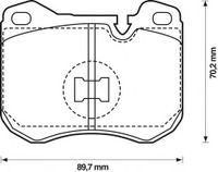 Комплект тормозных колодок, дисковый тормоз 571373J Jurid