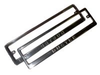 Рамка номерного знака нержавеющая сталь безадаптерная штамп 'Duster' (уп. 2 шт.) SPL-45 Dollex