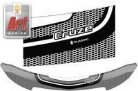 Дефлектор капота Chevrolet Cruze седан 2009–н.в. (Серия "Art" белая) 2010011404771 CA-plastic