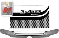 Дефлектор капота Mercedes-Benz Sprinter 2000-2006 (Серия "Art" белая) 2010011407161 CA-plastic