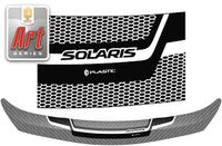 Дефлектор капота Hyundai Solaris седан 2014–2017 (Серия "Art" графит) 2010011609930 CA-plastic