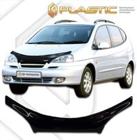 Дефлектор капота (exclusive) Chevrolet Rezzo 2004-2008 (Classic черный) 2010060102062 CA-plastic
