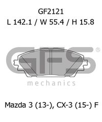 Колодки тормозные дисковые передние gf2121 Gfs
