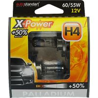 Лампы галогенные головного света X-Power" +50%. H4-12V. 60/55W. P43t. 2шт.. AutoStandart. 106008" 106008 AutoStandart