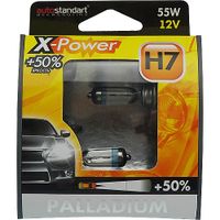 Лампы галогенные головного света X-Power +50%, H7-12V, 55W, PX26d, 2шт., AutoS 106011 AutoStandart