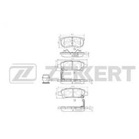 Колодки тормозные задние дисковые к-кт для Citroen C4 Aircross 2012-2017 BS1358 Zekkert