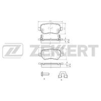 Колодки тормозные задние дисковые к-кт для Kia Ceed 2012-2018 bs-1761 Zekkert