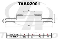 Тормозной диск (TA); TABD2001 tabd2001 TrustAuto