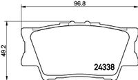 Колодки тормозные задние дисковые к-кт для Lexus ES 2012> NP10.16 Nisshinbo