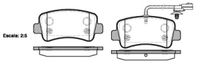 Колодки тормозные задние дисковые к-кт для Opel Movano B 2010> 21439.01 Roadhouse
