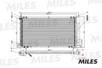 Радиатор кондиционера MILES HONDA CR-V 2.0/2.4 02- accb020 Miles