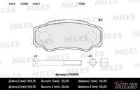 Колодки тормозные задние дисковые к-кт для Citroen Jumper 244 2002-2006 E110075 Miles