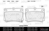 Колодки тормозные задние дисковые к-кт для Mitsubishi Pajero/Montero Sport (KS) 2015> E110230 Miles