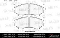 Тормозные колодки передние NISSAN MURANO Z50, PATHFINDER R51 (Датчик: пласт.) E400045 Miles