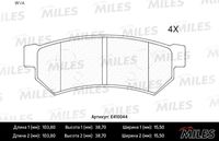 Колодки тормозные задние дисковые к-кт для Ravon Gentra 2015> E410044 Miles