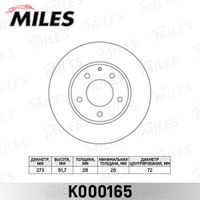 Тормозной диск K000165 Miles