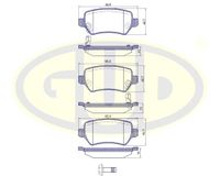 Колодки тормозные задние дисковые к-кт для Kia Ceed 2012-2018 GBP095702 G.U.D.