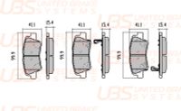 Колодки тормозные задние дисковые к-кт для Hyundai Solaris 2017> b1103090 UBS