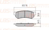 Колодки тормозные задние дисковые к-кт для Ravon Gentra 2015> B1104014 UBS