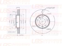 Тормозной диск для RENAULT FLUENCE 10-/LAGUNA 07-/MEGANE 08- передний вент., 1шт. B2105031 UBS
