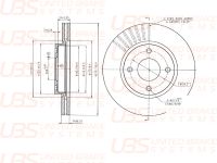 Тормозной диск для NISSAN TIIDA 07- передний вент., 1шт. b2105033 UBS