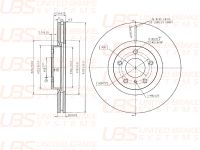 Тормозной диск для NISSAN MURANO 3.5 05>/INFINITI FX35/FX45 05> передний вент.  1шт. b2105035 UBS
