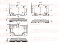 Колодки тормозные задние дисковые к-кт для Lexus IS 250/350 2005-2013 B1110020 UBS