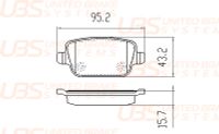 Колодки тормозные задние дисковые к-кт для Volvo V70 2007-2016 BP1101006 UBS