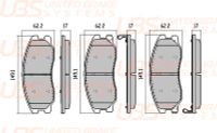 Премиум тормозные колодки OPEL/CHEVROLET CAPTIVA 06-/11-/ ANTARA  07-/10- передние BP1104013 UBS