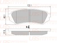 Колодки тормозные задние дисковые к-кт для Lexus LX 470 1998-2007 BP1110014 UBS