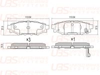 Колодки тормозные задние дисковые к-кт для Toyota GT86 2012> BP1116002 UBS