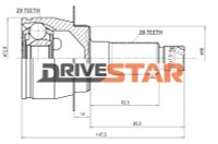 ШРУС НАРУЖНЫЙ 29x58x28 OC-JS0001-F Drivestar