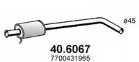 Средний глушитель выхлопных газов 40.6067 Asso