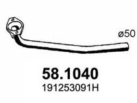 Приемная труба глушителя для VW Passat [B3] 1988-1993 58.1040 Asso