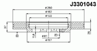 Тормозной диск J3301043 Nipparts