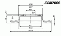 Тормозной диск J3302066 Nipparts