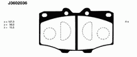 Комплект тормозных колодок, дисковый тормоз J3602036 Nipparts