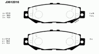 Колодки тормозные задние дисковые к-кт для Lexus GS 300/400/430 1998-2004 J3612016 Nipparts