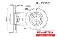 диск тормозной dbd1152 Dynamatrix-Korea