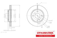 диск тормозной DBD1740 Dynamatrix-Korea