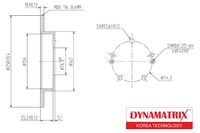 Диск тормозной, шт DBD1874 Dynamatrix-Korea