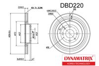 диск тормозной DBD220 Dynamatrix-Korea