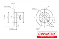 Диск тормозной NISSAN ALMERA I 95-00, DBD866 Dynamatrix-Korea