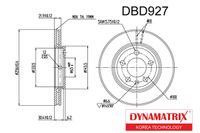 диск тормозной DBD927 Dynamatrix-Korea