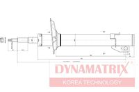 амортизатор подвески газонаполненный (25 мм шток) dsa314572 Dynamatrix-Korea