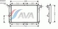 Радиатор, охлаждение двигателя DWA2014 Ava